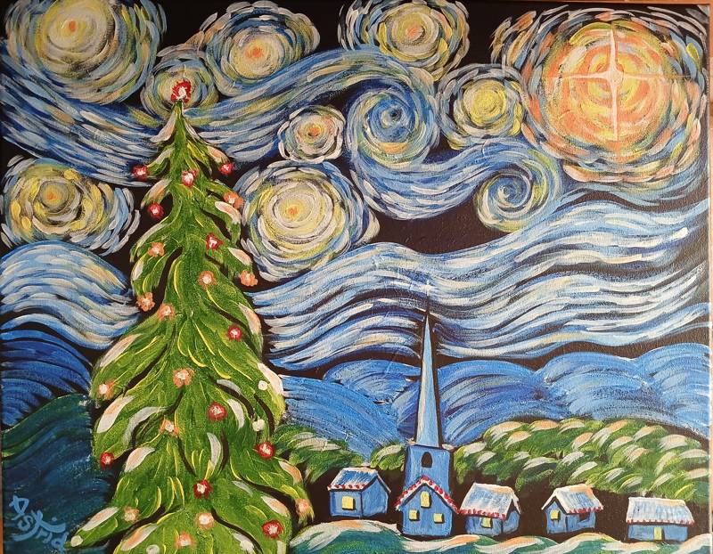 Paint Nite: Starry Christmas Night