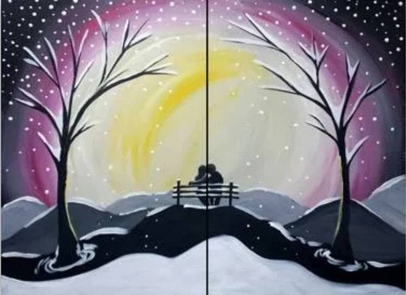 Paint Nite: Snowfall Bench Date