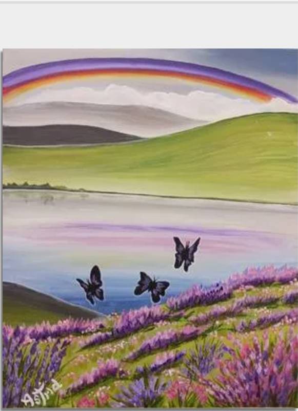 Paint Afternoon: Lavender Rainbow