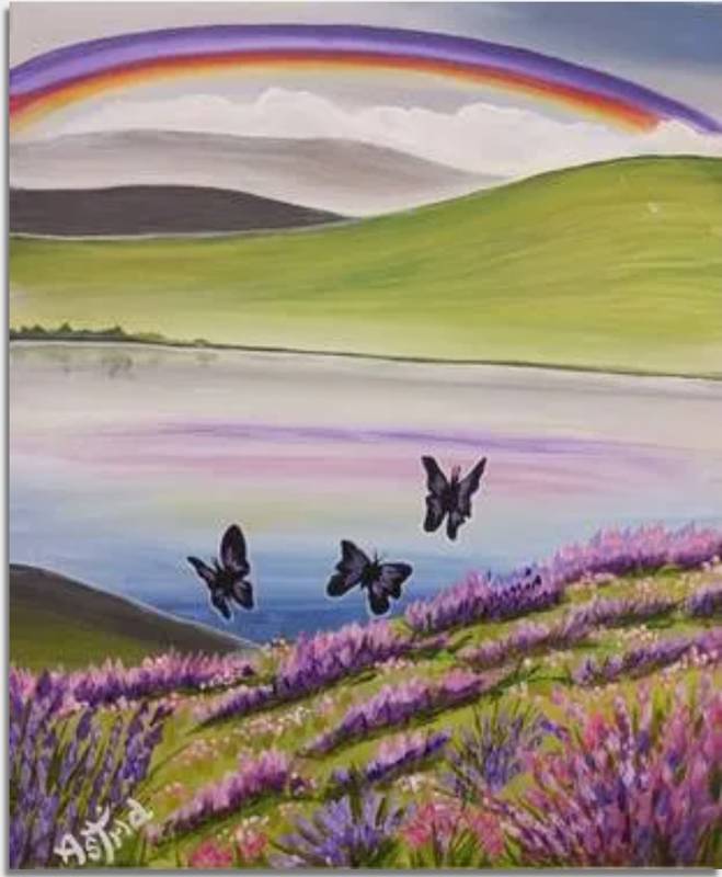 Paint Afternoon: Lavender Rainbow