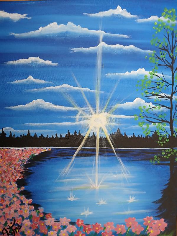 Paint Nite: Walking on Sunshine