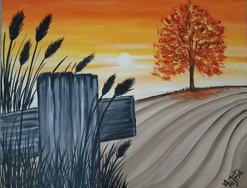 Paint Nite: Autumn in the Farm Fields