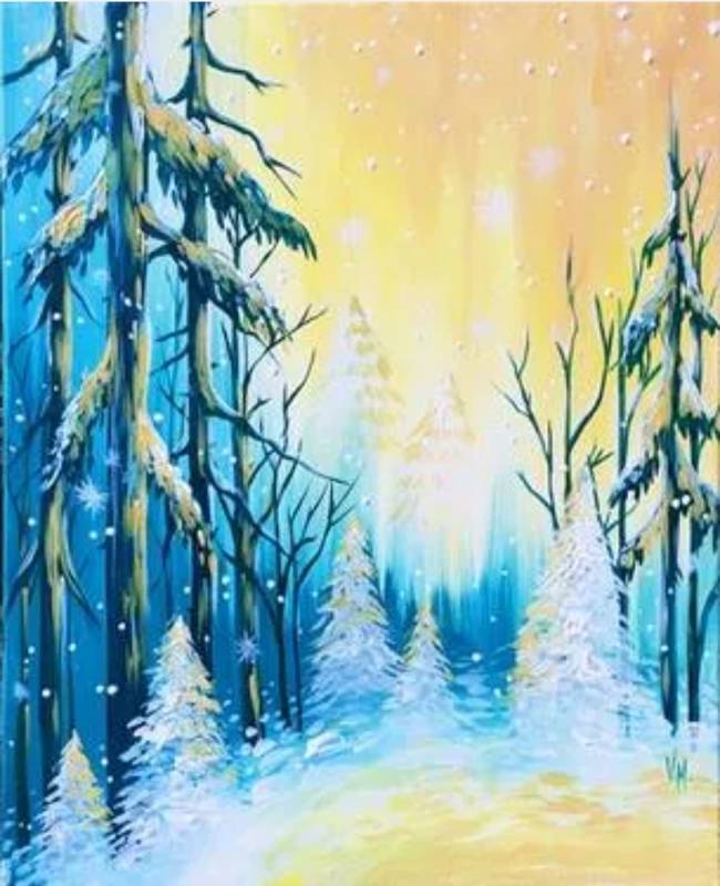 Paint Nite: Frozen Winter Landscape
