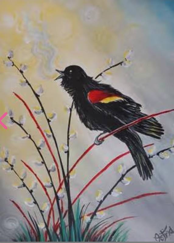 Paint Nite: Black Bird's Morning Song