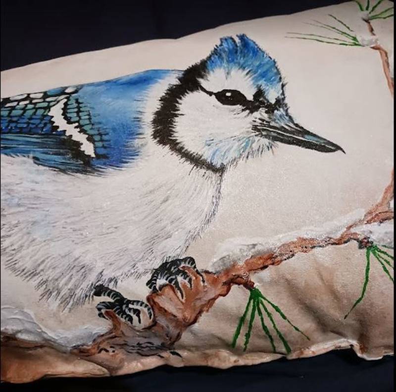 Blue Jay cushion