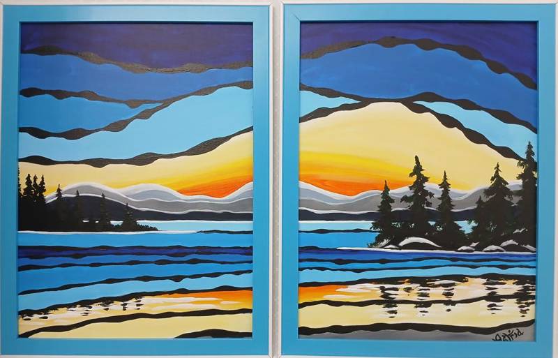 Northern Sunset Diptych 