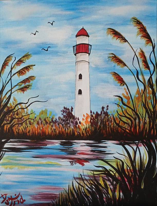 Paint Nite: Lighthouse in Fall