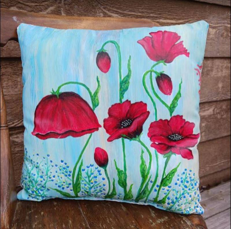 Poppies cushion