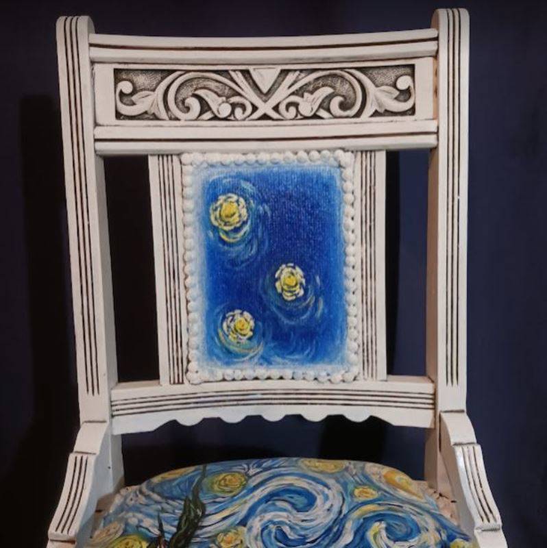 Van Gogh inspired art chair